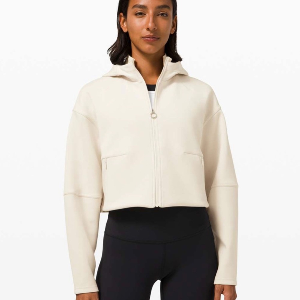 Lululemon Soft Oversized Zip Hoodie White Opal XS/S NWT